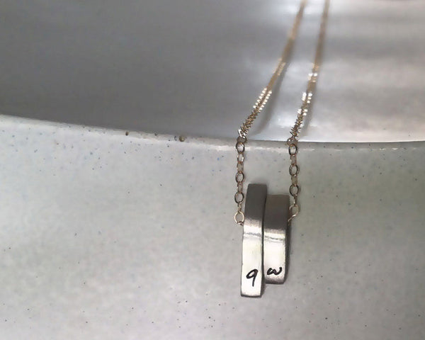 Balancing Act Initial Bars Necklace