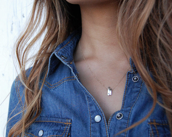 Balancing Act Initial Bars Necklace