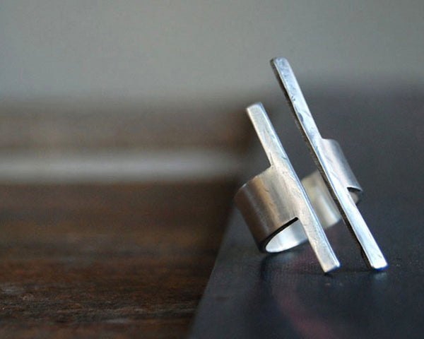 Balancing Act Square Bar Ring