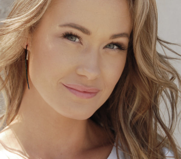 Wrire Threader Earrings custom size in Sterling Silver, Black or Turquoise