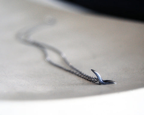 Blackbird Necklace in Oxidized Sterling Silver