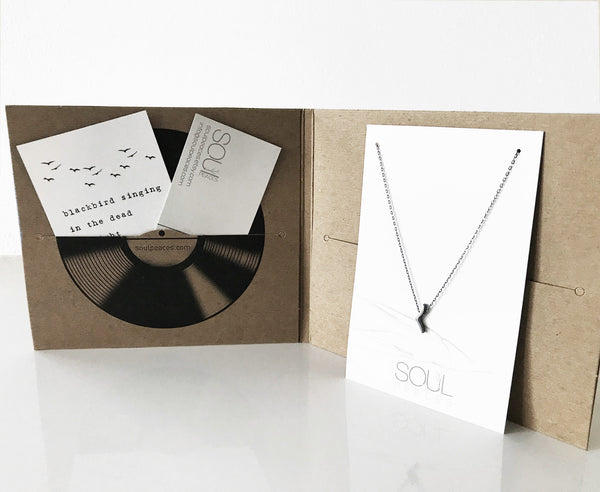 Blackbird Necklace in Oxidized Sterling Silver