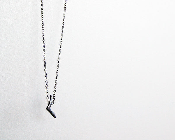 Blackbird Necklace in Oxidized Sterling Silver