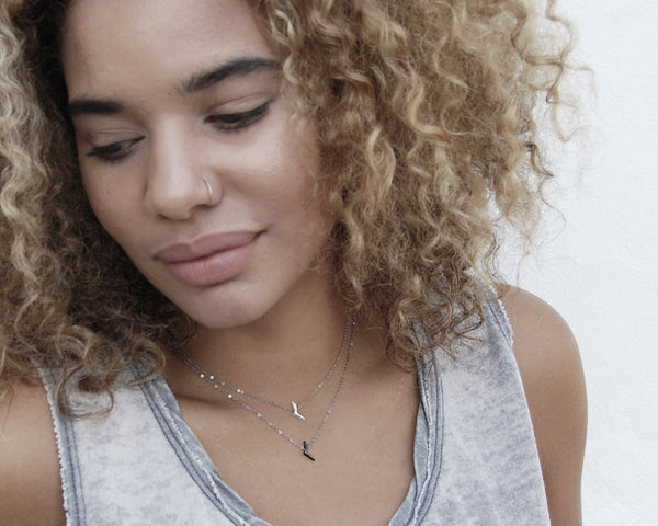 Blackbird Necklace in Oxidized Sterling Silver
