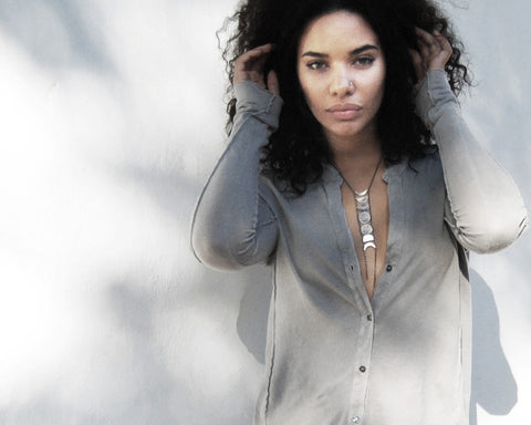 Blood Moon Lunar Eclipse Necklace- Moon Phases on Long Chain