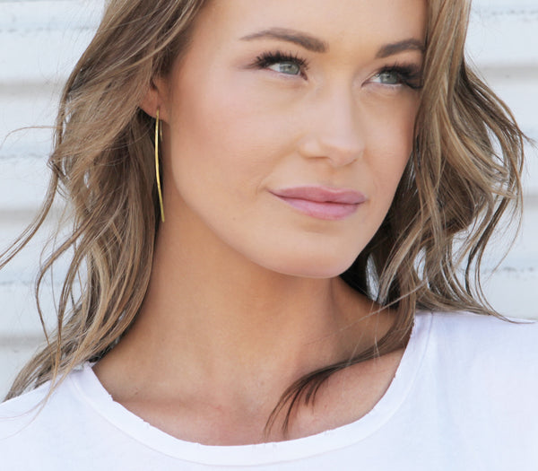 Wrire Threader Earrings custom size in Sterling Silver, Black or Turquoise