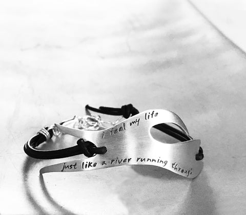 Cat Bracelet in Silver, Modern Retro Design.