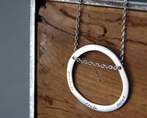 Circle of My Life Custom Name Necklace