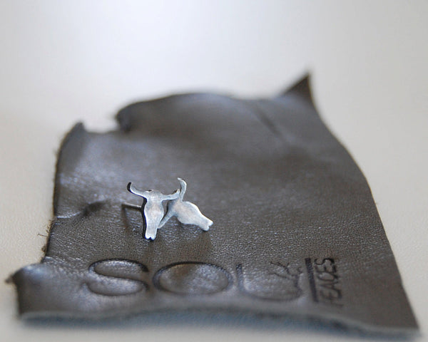 Cow Skull Ear Posts- Cowgirl Style