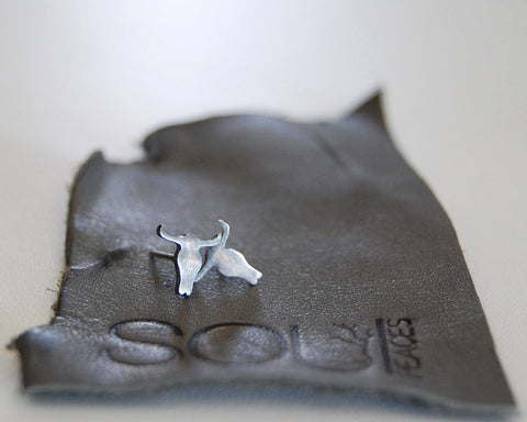 Cow Skull Ear Posts- Cowgirl Style