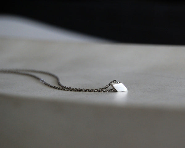 Shine on You Crazy Diamond Necklace- Silver Geometric Diamond Shape