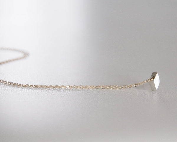 Shine on You Crazy Diamond Necklace- Silver Geometric Diamond Shape