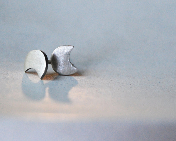Eclipse Studs- Moon Earrings