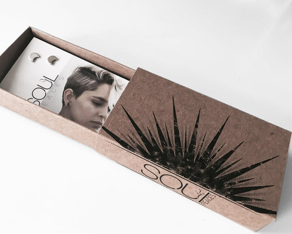 Eclipse Studs- Moon Earrings