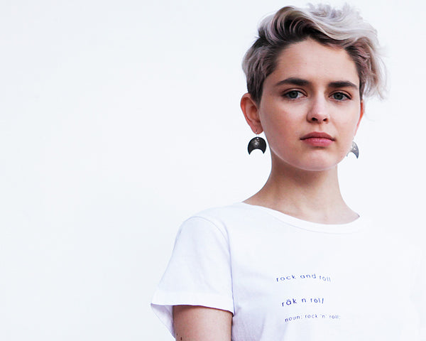 Eclipse Earrings- Handcrafted Oxidized Moon Earrings in Sterling Silver