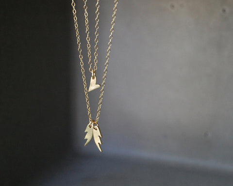 She Talk to Angels- Gold Wings and Heart Set