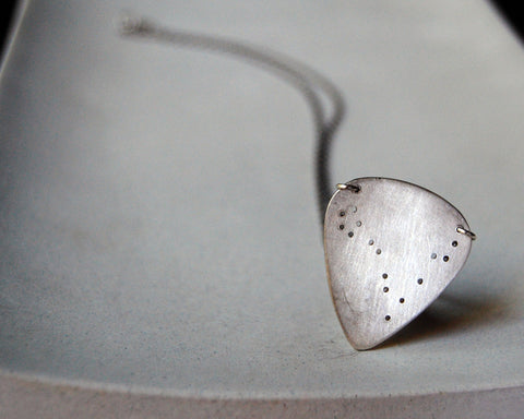 Guitar Pick Necklace- with Custom Constellation