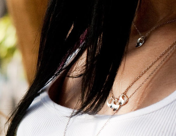 Dog Paw Lotus Petal Necklace - Custom Lower Case Initial or Dog Paw