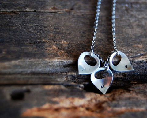 My Buds Tiny Lotus Petals Initial Necklace