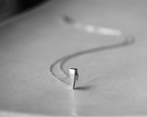 Minimalist Spike Pendant Necklace in Sterling Silver