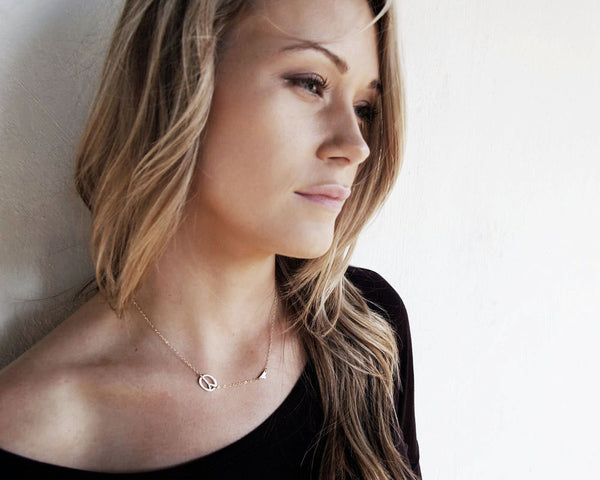 Modern Peace Love Necklace
