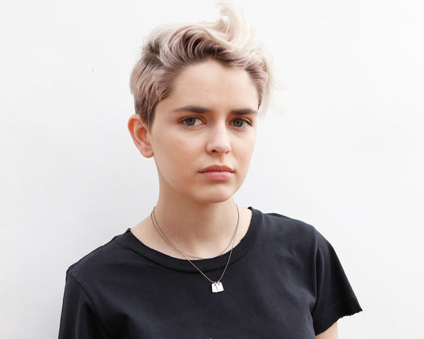 Minimalist Dog Tag Necklace - Two Sterling Silver Tags Personalized with Initials