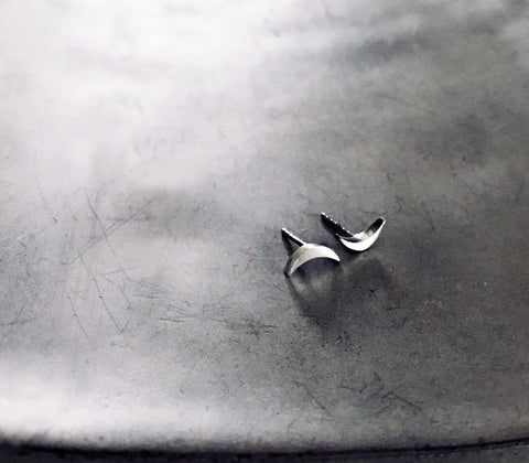 Waning Crescent Moon Studs