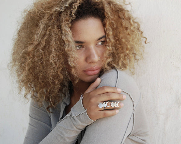Moon Symbol- Moon Phases Ring