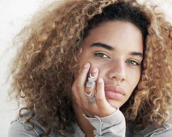 Moon Symbol- Moon Phases Ring