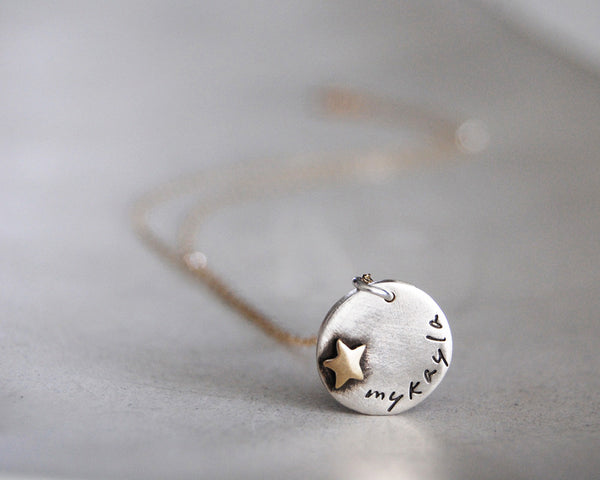 Star Child Name Tag Necklace