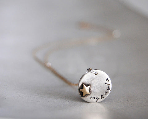 Star Child Name Tag Necklace