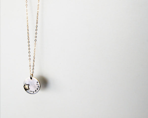 Star Child Name Tag Necklace