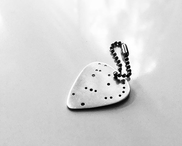 Guitar Pick Key Chain- with Custom Constellation