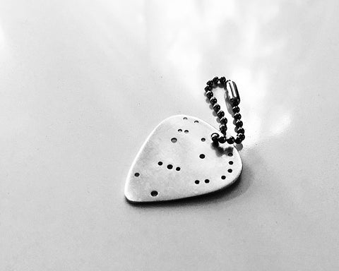 Guitar Pick Key Chain- with Custom Constellation