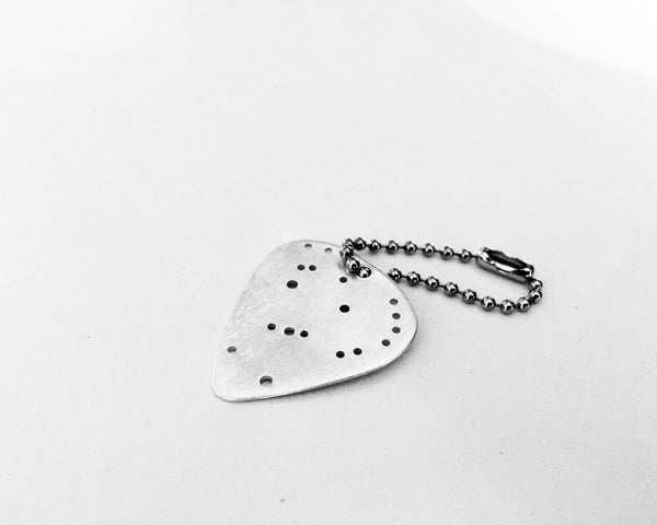 Guitar Pick Key Chain- with Custom Constellation
