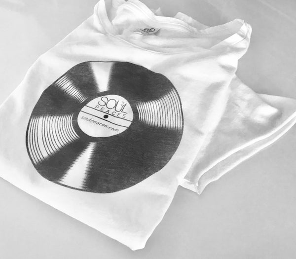 SoulPeaces Rocker Boyfriend Record T-Shirt- Soft, Comfy Tee