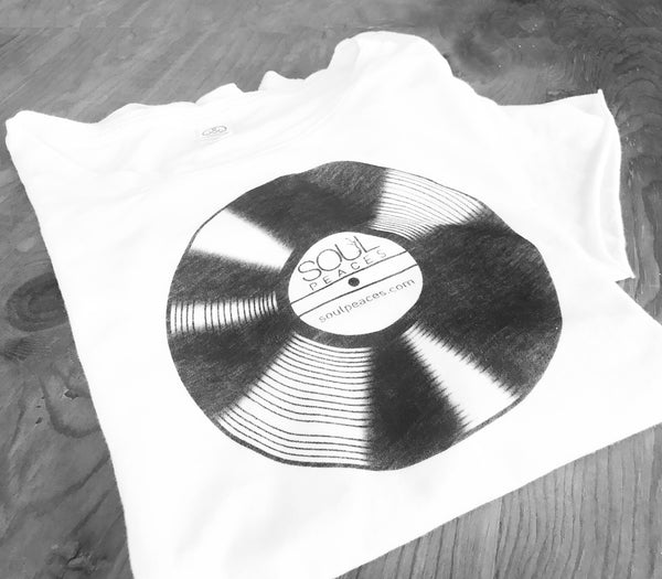 SoulPeaces Rocker Boyfriend Record T-Shirt- Soft, Comfy Tee