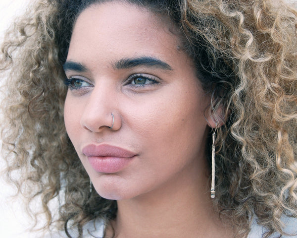 Rock Star Earrings with Brass Star Rivet