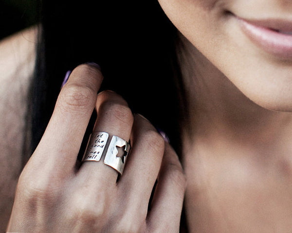 Rock Star Ring with Personalized Words or Lyrics