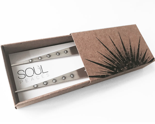 Sexy Rocker Studded Earrings in Brass