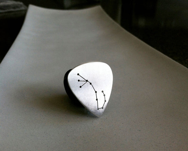 Guitar Pick Key Chain- with Custom Constellation