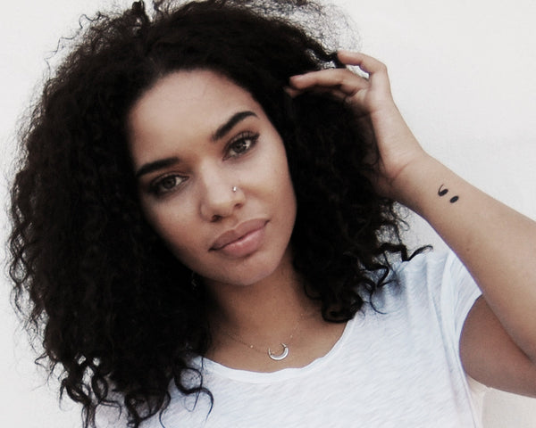 Moonlight Sideways Moon Necklace