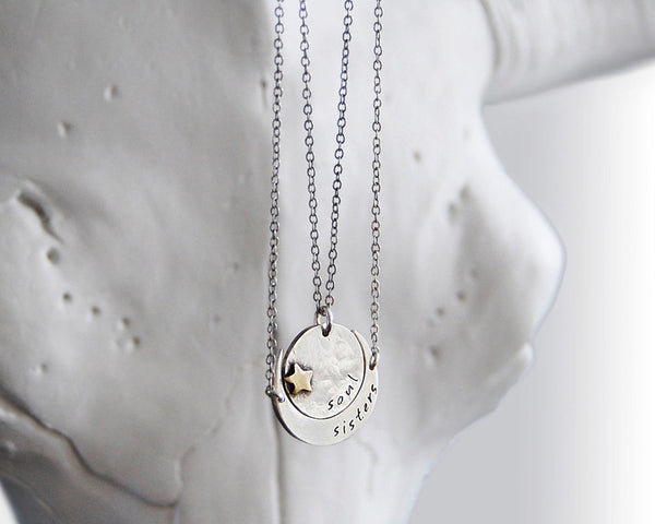 Soul Sisters Crescent Moon Necklace for BFF