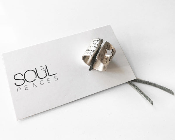 Rock Star Ring with Personalized Words or Lyrics