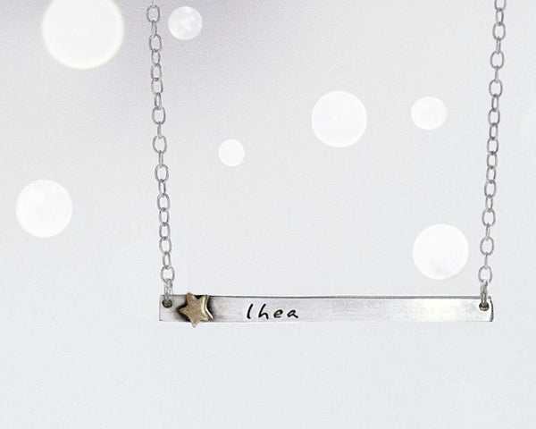 Star Child Name Plate Necklace