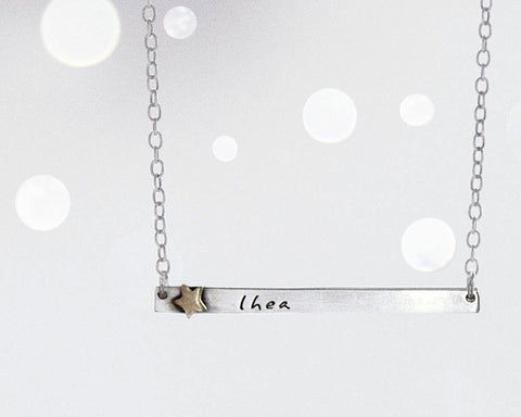 Star Child Name Plate Necklace