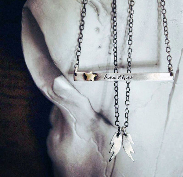 Star Child Name Plate Necklace