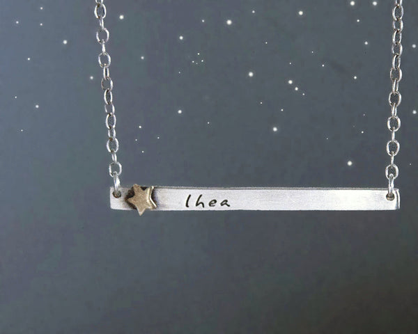 Star Child Name Plate Necklace