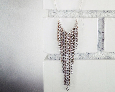 Unchained- Mixed Metals Long Chain Layering Necklace