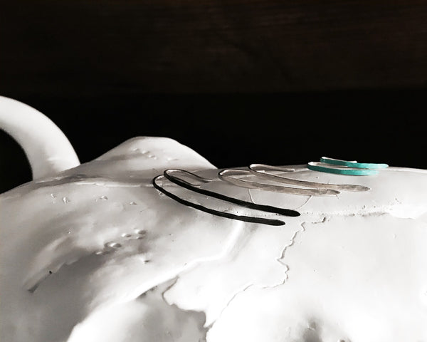 Wrire Threader Earrings custom size in Sterling Silver, Black or Turquoise